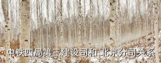 中鐵四局第三建設(shè)司和 北京分司關(guān)系