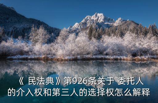 民法典關(guān)于委托