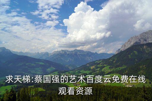 求天梯:蔡國強(qiáng)的藝術(shù)百度云免費(fèi)在線觀看資源