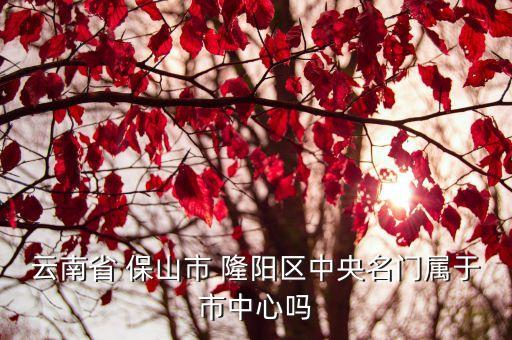 保山隆陽(yáng)區(qū)