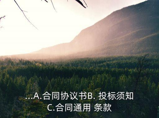 中標通知書投標函專用合同條款,招標文件,投標文件,中標通知書,合同