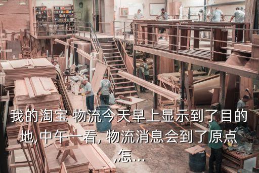 我的淘寶 物流今天早上顯示到了目的地,中午一看, 物流消息會到了原點,怎...