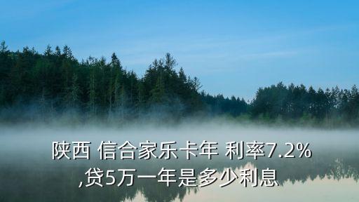 陜西信合利率