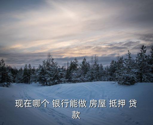 現(xiàn)在哪個(gè) 銀行能做 房屋 抵押 貸款