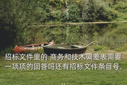 招標(biāo)文件里的 商務(wù)和技術(shù)偏差表需要一項(xiàng)項(xiàng)的回答嗎還有招標(biāo)文件條目號...