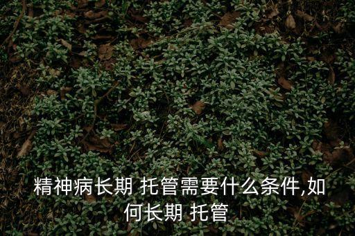  精神病長(zhǎng)期 托管需要什么條件,如何長(zhǎng)期 托管