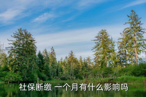 社保斷交一個(gè)月