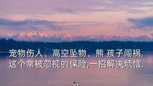 熊孩子險,中國人保熊孩子險