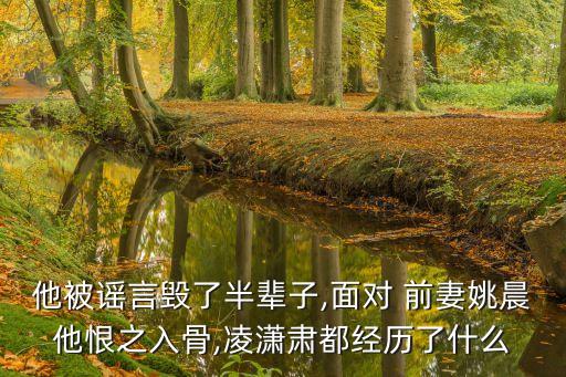 他被謠言毀了半輩子,面對 前妻姚晨他恨之入骨,凌瀟肅都經(jīng)歷了什么