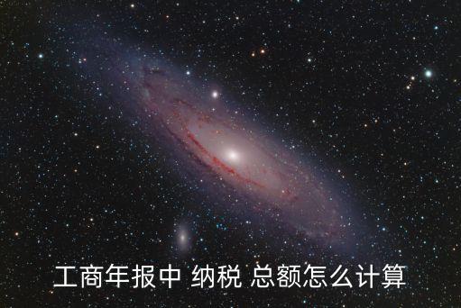 工商年報(bào)中 納稅 總額怎么計(jì)算