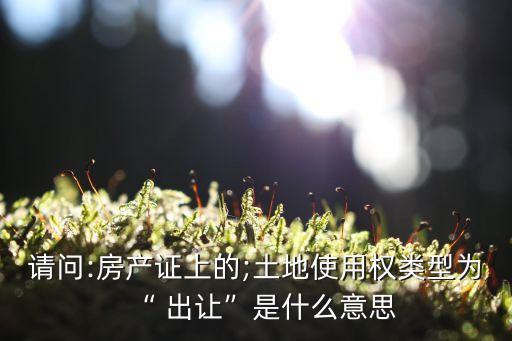 出讓是什么意思,出讓和轉(zhuǎn)讓的區(qū)別是什么