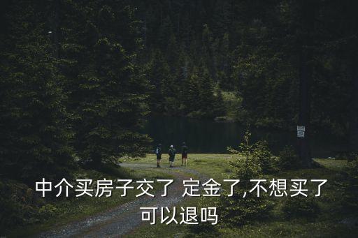  中介買房子交了 定金了,不想買了可以退嗎