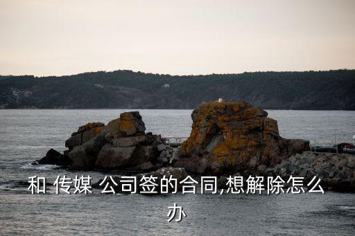 和 傳媒 公司簽的合同,想解除怎么辦