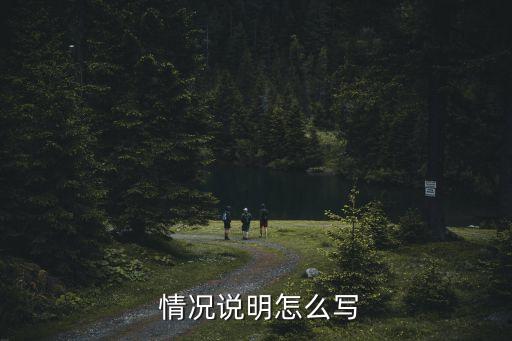  情況說明怎么寫