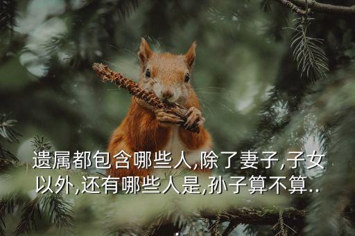  遺屬都包含哪些人,除了妻子,子女以外,還有哪些人是,孫子算不算...