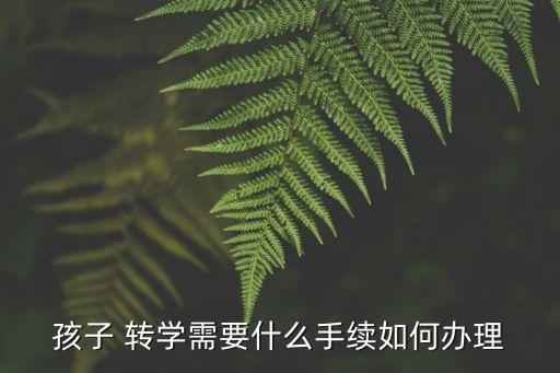 孩子 轉學需要什么手續(xù)如何辦理