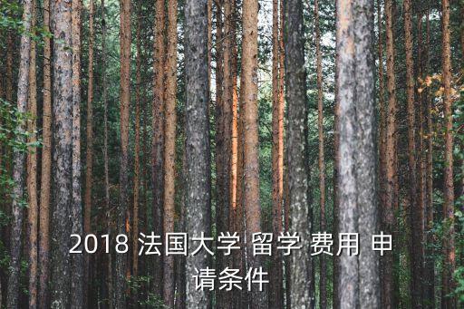 2018 法國大學 留學 費用 申請條件