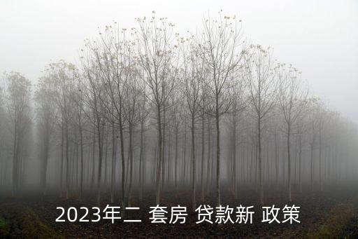 二套房貸款政策,2023年第二套房貸款政策