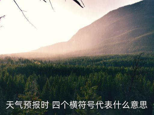 四個橫