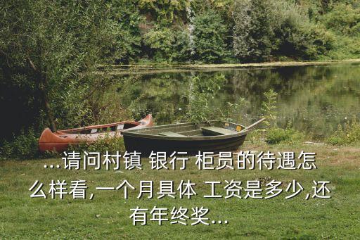 ...請(qǐng)問(wèn)村鎮(zhèn) 銀行 柜員的待遇怎么樣看,一個(gè)月具體 工資是多少,還有年終獎(jiǎng)...