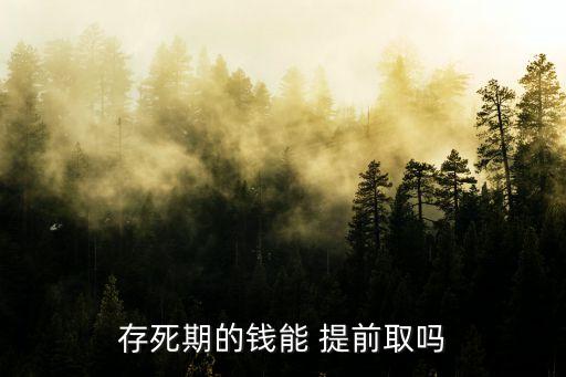 存死期的錢能 提前取嗎