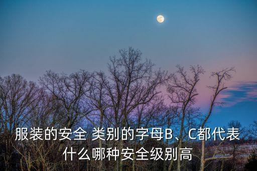 服裝的安全 類別的字母B、C都代表什么哪種安全級別高