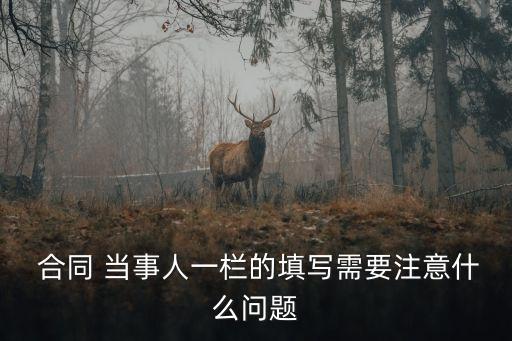 合同當(dāng)事人