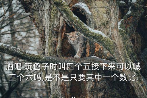 酒吧 玩色子時叫四個五接下來可以喊三個六嗎,是不是只要其中一個數(shù)比...