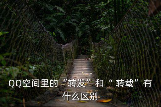 QQ空間里的“轉(zhuǎn)發(fā)”和“ 轉(zhuǎn)載”有什么區(qū)別