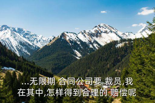 ...無限期 合同公司要 裁員,我在其中,怎樣得到合理的 賠償呢