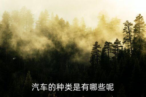 汽車的種類是有哪些呢