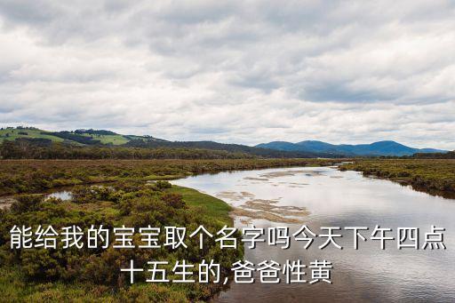 能給我的寶寶取個名字嗎今天下午四點十五生的,爸爸性黃