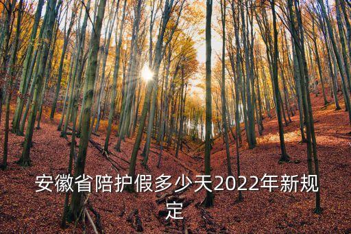  安徽省陪護(hù)假多少天2022年新規(guī)定