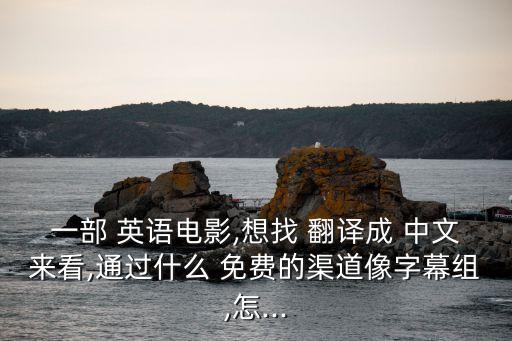 一部 英語電影,想找 翻譯成 中文來看,通過什么 免費(fèi)的渠道像字幕組,怎...