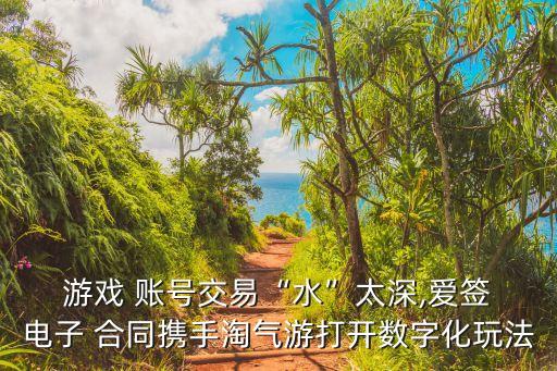 買賣游戲賬號簽電子合同有效嗎,游戲買賣合同有效嗎