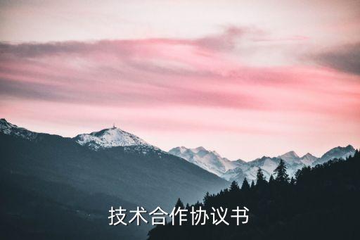 技術(shù)合作協(xié)議書