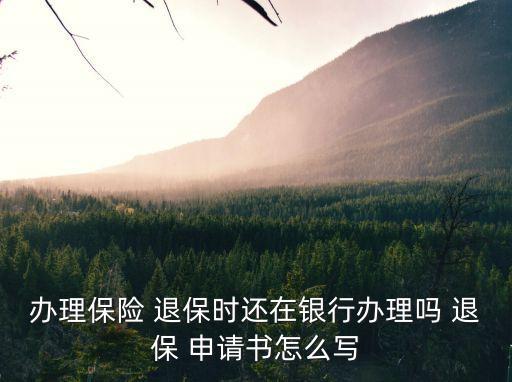 辦理保險(xiǎn) 退保時(shí)還在銀行辦理嗎 退保 申請(qǐng)書(shū)怎么寫(xiě)