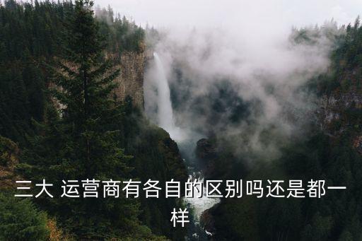 三大 運營商有各自的區(qū)別嗎還是都一樣