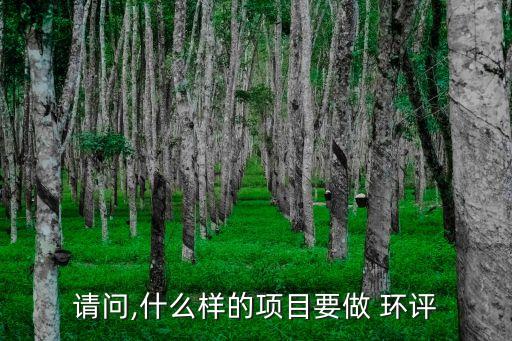 請問,什么樣的項目要做 環(huán)評