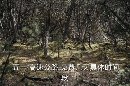 五一高速免費(fèi)