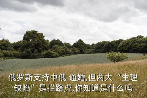 中俄通婚,俄鼓勵(lì)中俄通婚