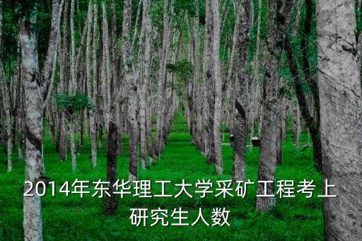2014年東華理工大學(xué)采礦工程考上研究生人數(shù)