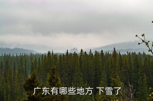 廣東會下雪嗎,廣東下雪嗎2023