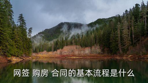 網(wǎng)簽 購房 合同的基本流程是什么