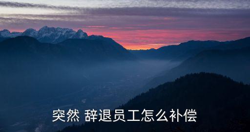 突然 辭退員工怎么補(bǔ)償
