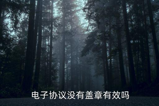 電子合同沒簽字有效嗎