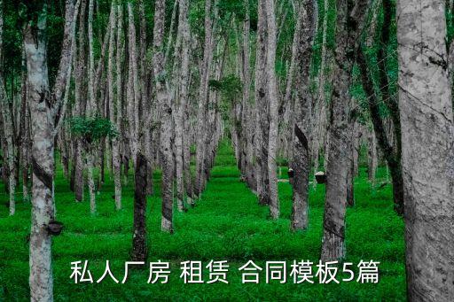 私人廠房 租賃 合同模板5篇