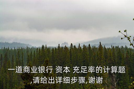 一道商業(yè)銀行 資本 充足率的計算題,請給出詳細步驟,謝謝