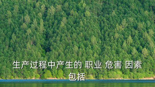 生產(chǎn)過程中產(chǎn)生的 職業(yè) 危害 因素包括