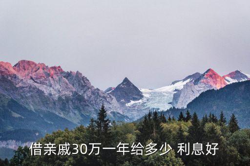 30萬(wàn)一年利息多少,公務(wù)員信用貸款30萬(wàn)一年利息多少